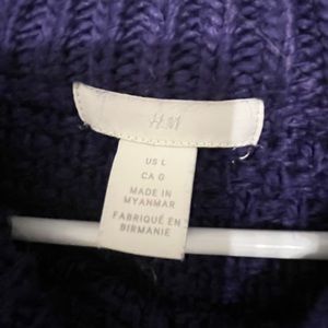 Knitted purple sweater